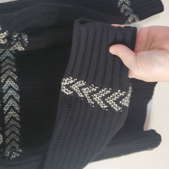 NWT Banana Republic Arran Fair Isle Sweater Size Large Tall Mens Black White - Picture 11 of 13